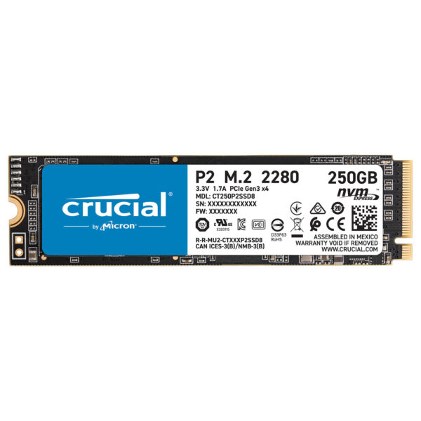250GB Crucial P2 PCIe M.2 2280 SSD